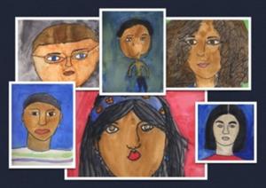 Self portraits by students 